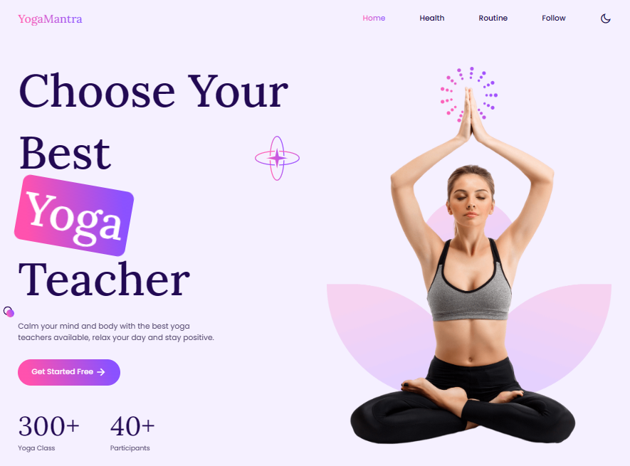yoga center website